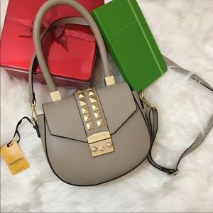 Valentino Yolande shoulder bag w rock studded trim